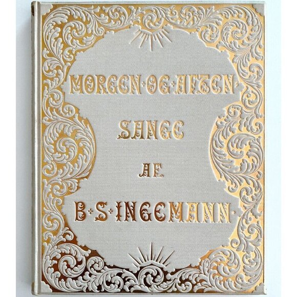Morning And Evening Songs 1889 Victorian First Edition Gilded Rare Danish HC HBS - Picture 2 of 6